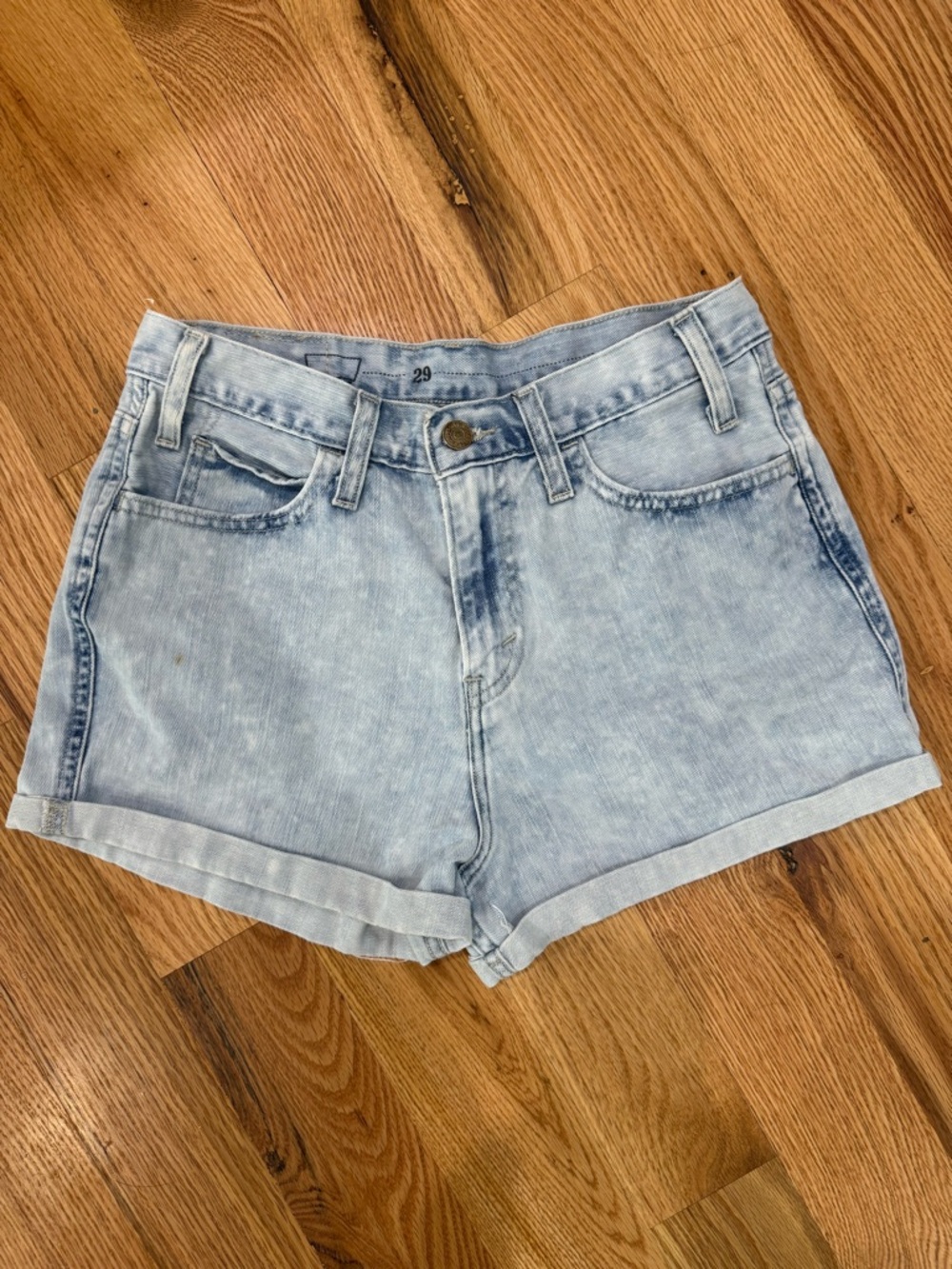 Levi's Light Blue Denim Cuffed Women's Shorts